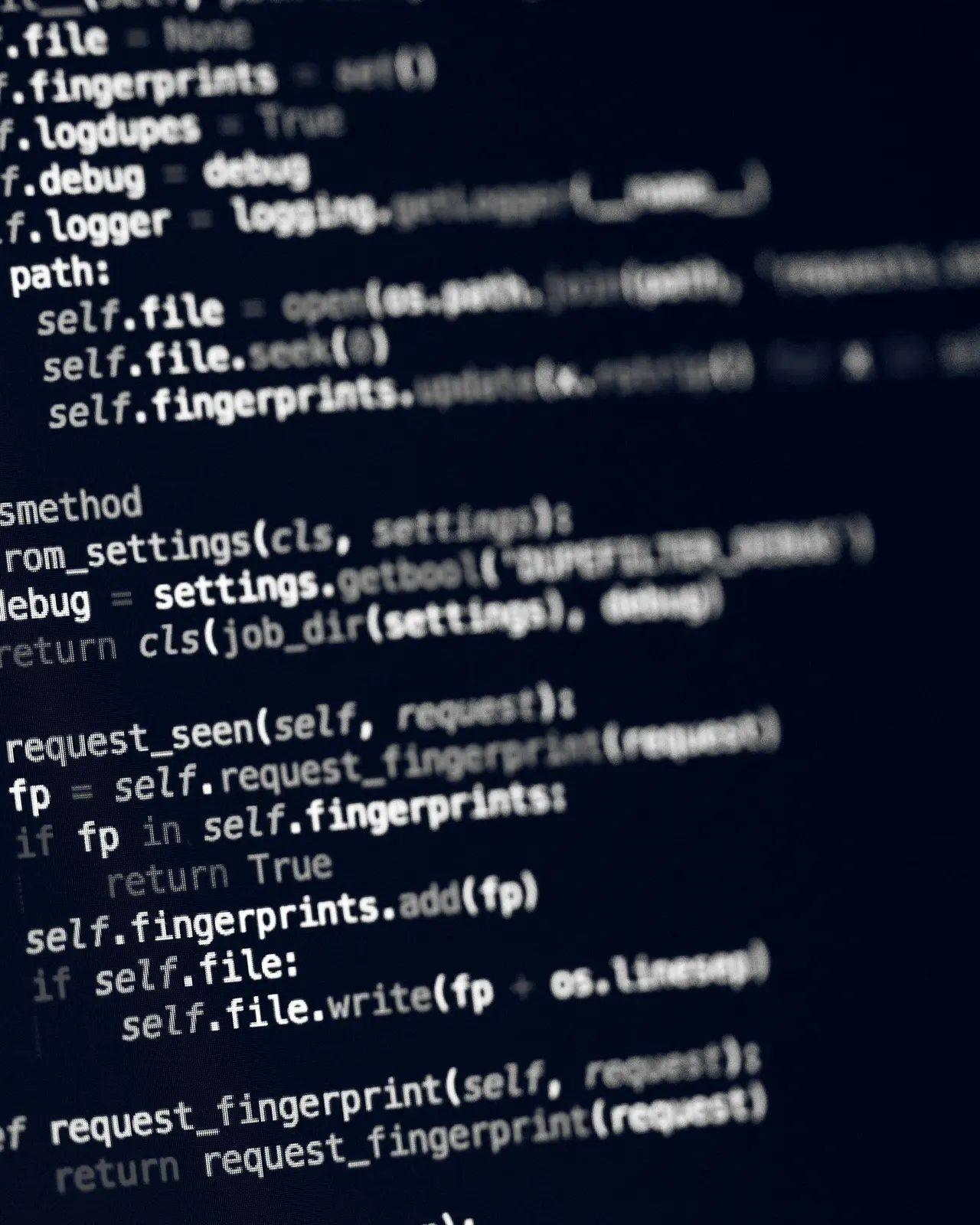 Programmcode auf einem Bildschirm